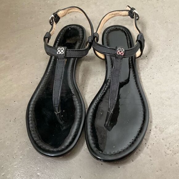 Coach Patent Leather Sandals - Picture 1 of 6